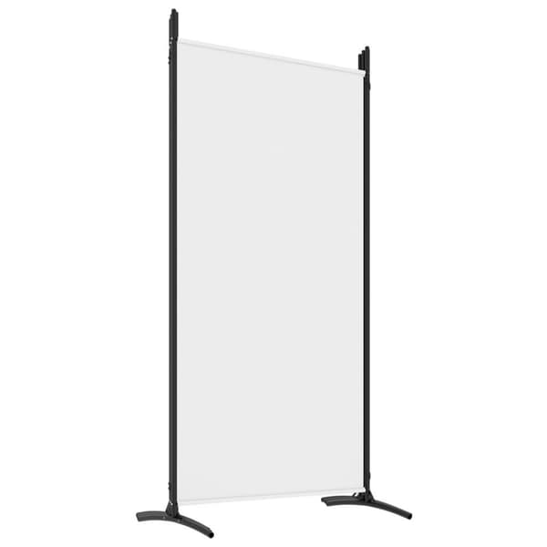 vidaXL Romdeler med 6 paneler hvit 520x180 cm stoff