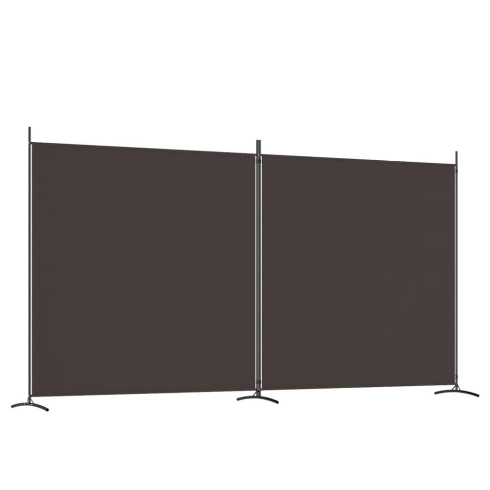 vidaXL Rumsavdelare 2 paneler brun 348x180 cm tyg