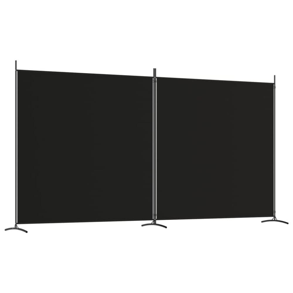 vidaXL Rumsavdelare 2 paneler 348x180 cm svart tyg