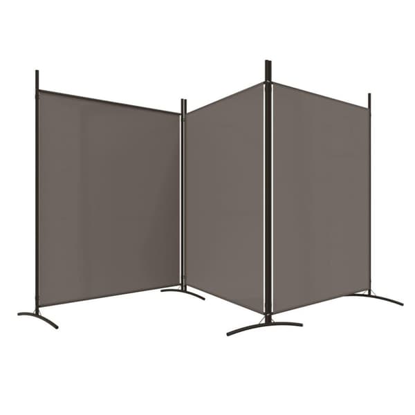 vidaXL Romdeler 3 paneler antrasitt 525x180 cm stoff
