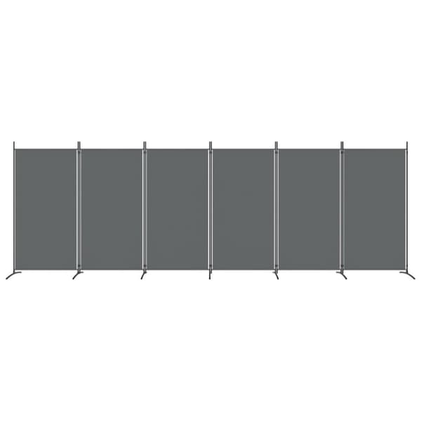 vidaXL 6-panels rumdeler 520x180 cm stof antracitgrå