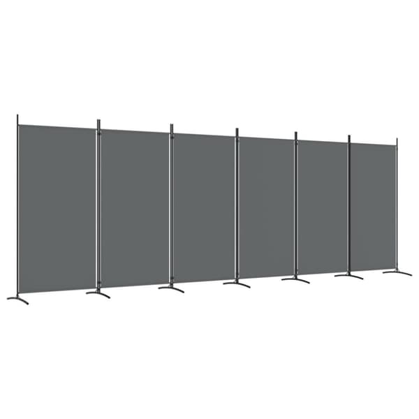 vidaXL 6-panels rumdeler 520x180 cm stof antracitgrå