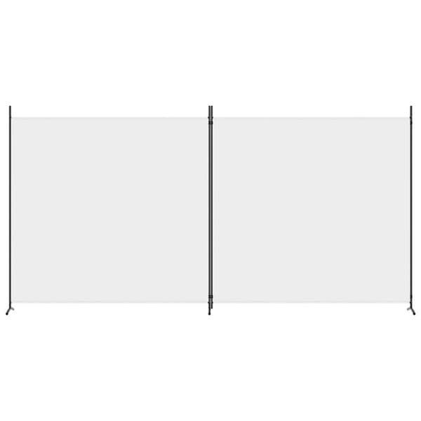 vidaXL 2-panels rumdeler 348x180 cm stof hvid