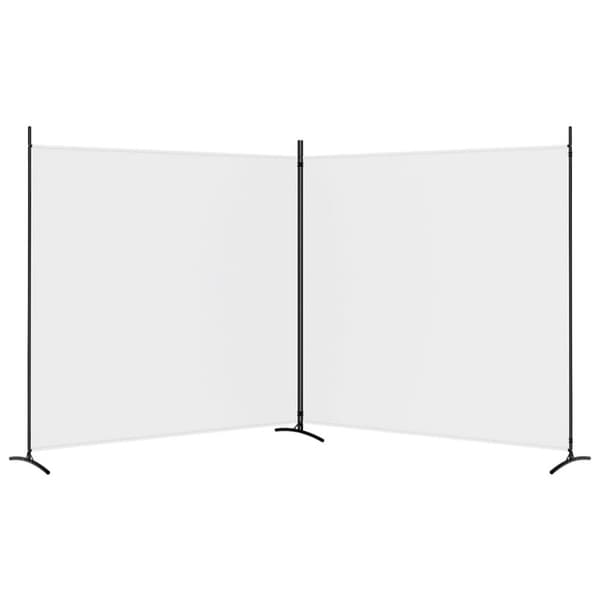 vidaXL 2-panels rumdeler 348x180 cm stof hvid