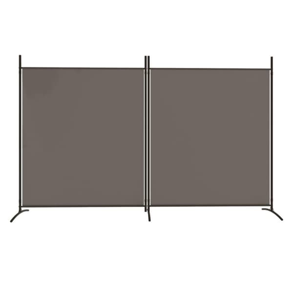vidaXL 2-paneelinen Tilanjakaja 348x180 cm antrasiitti