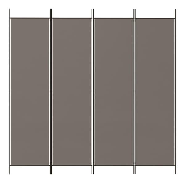 vidaXL 4-panels rumdeler 698x180 cm stof antracitgrå