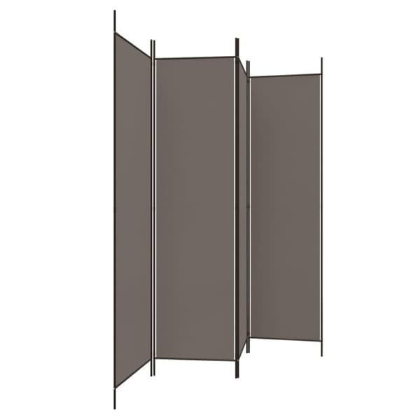 vidaXL 4-panels rumdeler 698x180 cm stof antracitgrå