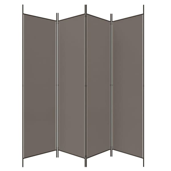 vidaXL 4-panels rumdeler 698x180 cm stof antracitgrå