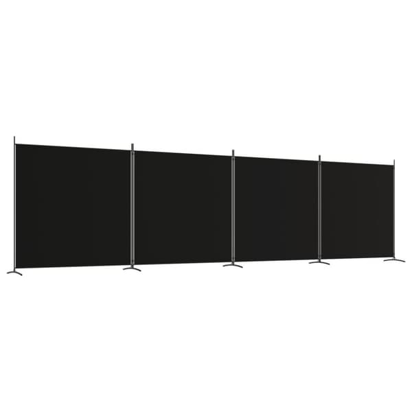 vidaXL 4-panels rumdeler 698x180 cm stof sort
