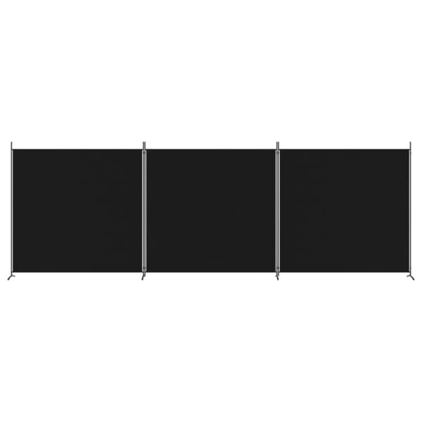 vidaXL 3-panels rumdeler 525x180 cm stof sort
