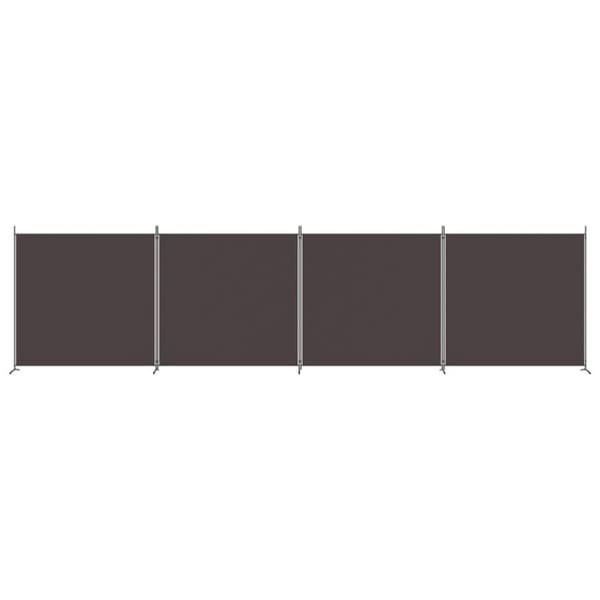 vidaXL 4-panels rumdeler 698x180 cm stof brun