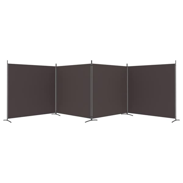 vidaXL 4-panels rumdeler 698x180 cm stof brun
