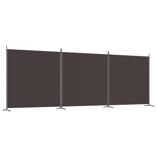 vidaXL 3-panels rumdeler 525x180 cm stof brun