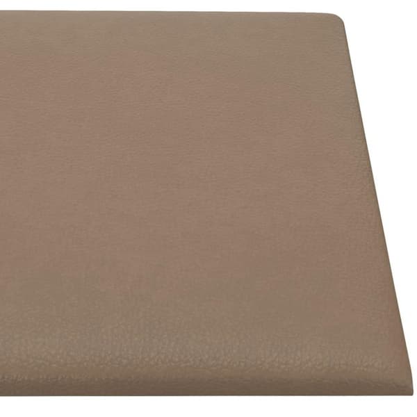 vidaXL Väggpaneler 12 st cappuccino 30x15 cm konstläder 0,54 m²