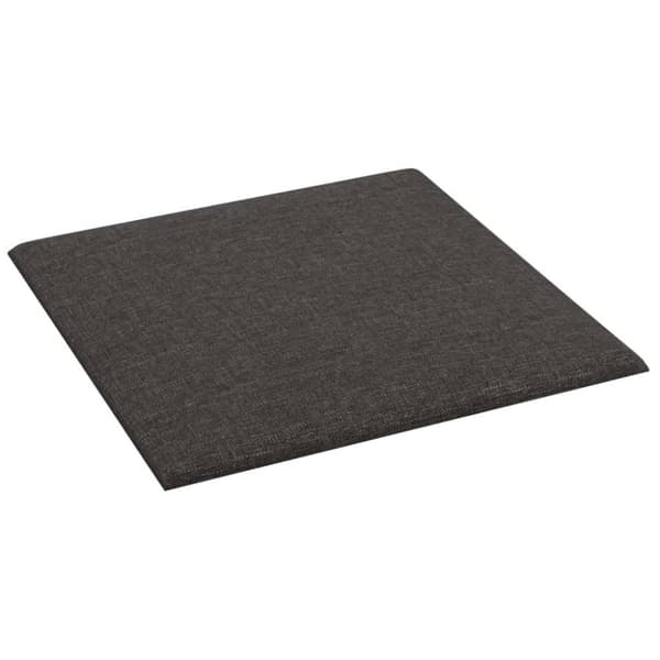 vidaXL Väggpaneler 12 st mörkgrå 30x30 cm tyg 1,08 m²