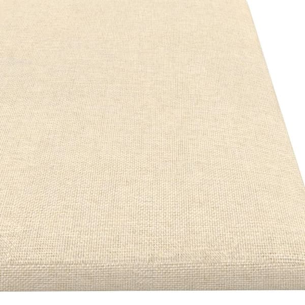 vidaXL Väggpaneler 12 st gräddvit 60x15 cm tyg 1,08 m