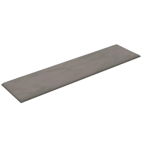 vidaXL Väggpaneler 12 st ljusgrå 60x15 cm sammet 1,08 m²