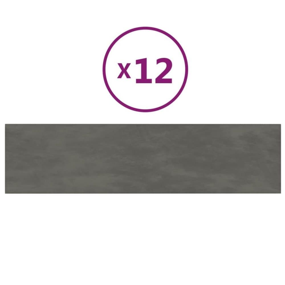 vidaXL Väggpaneler 12 st mörkgrå 60x15 cm sammet 1,08 m²
