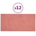 Miniatyrbild 2 av 9: vidaXL Väggpaneler 12 st rosa 60x30 cm sammet 2,16 m²