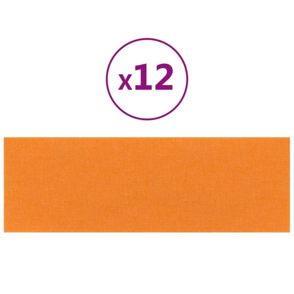 vidaXL Väggpaneler 12 st mörkgul 90x30 cm tyg 3,24 m²