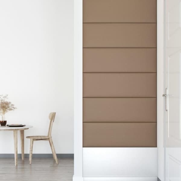 vidaXL Väggpaneler 12 st cappuccino 90x30 cm konstläder 3,24 m²