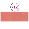 Miniatyrbild 1 av 8: vidaXL Väggpaneler 12 st rosa 90x30 cm sammet 3,24 m²