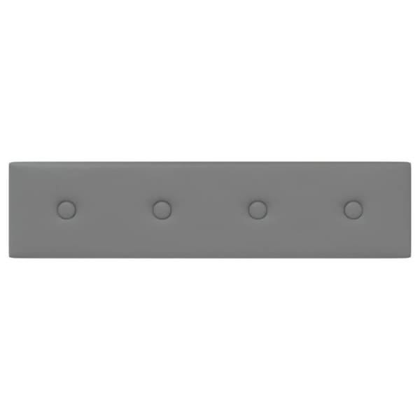vidaXL Väggpaneler 12 st grå 60x15 cm konstläder 1,08 m²