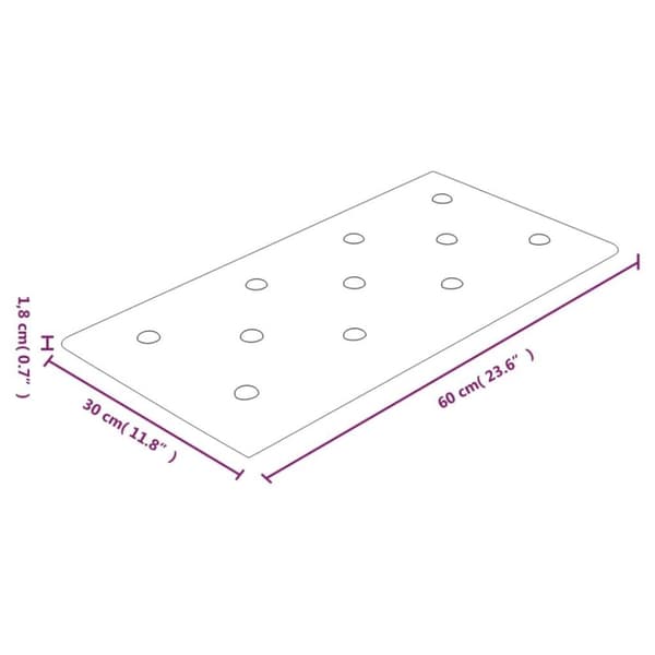 vidaXL Väggpaneler 12 st vinröd 60x30 cm konstläder 2,16 m²