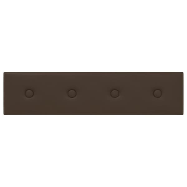 vidaXL Väggpaneler 12 st brun 60x15 cm konstläder 1,08 m²
