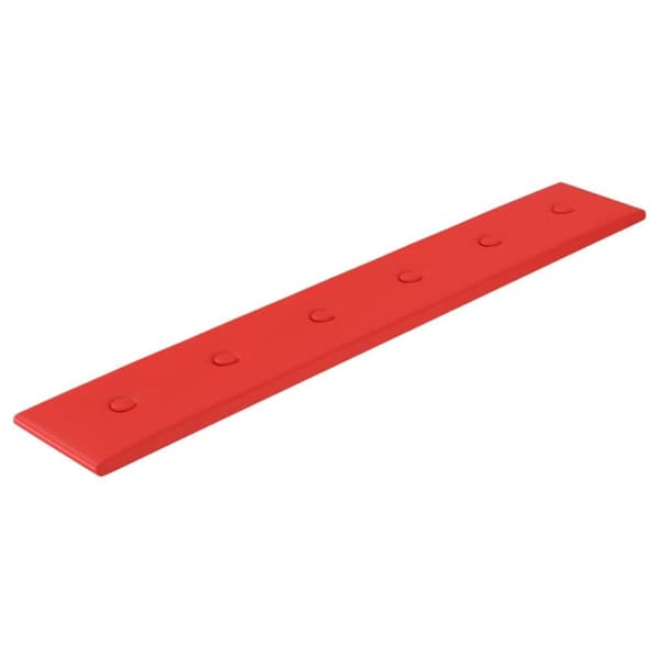 vidaXL Väggpaneler 12 st röd 90x15 cm konstläder 1,62 m²
