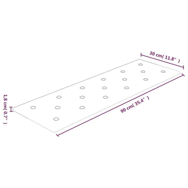 vidaXL Väggpaneler 12 st gräddvit 90x30 cm konstläder 3,24 m²