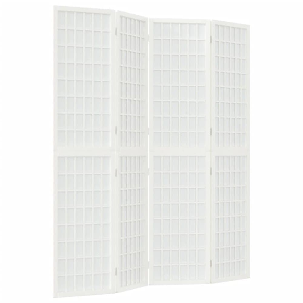 vidaXL Rumsavdelare med 4 paneler japansk stil 160x170 cm vit
