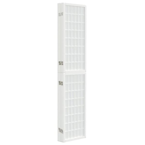vidaXL Sammenleggbar romdeler 5 paneler japansk stil 200x170 cm hvit