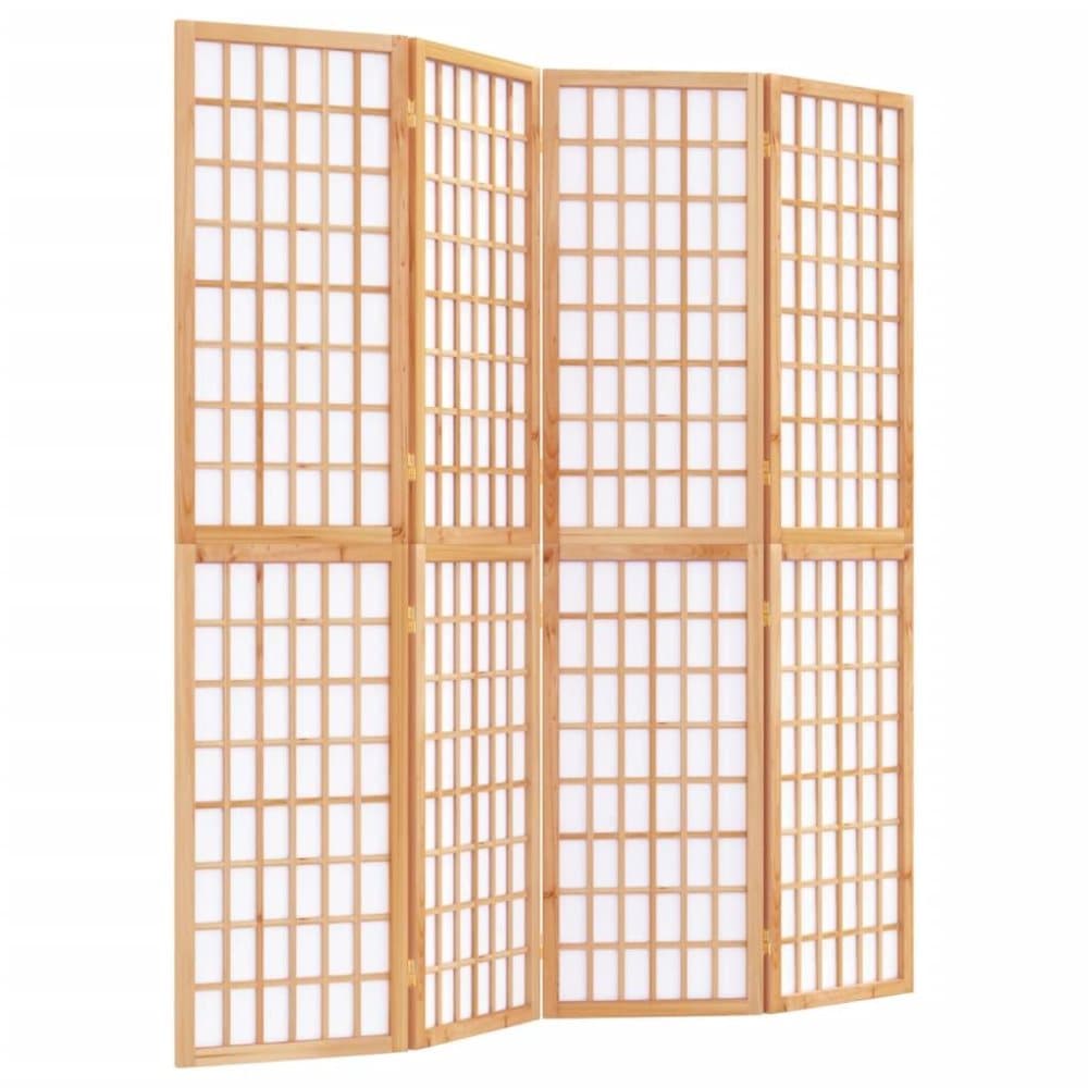 vidaXL Rumsavdelare med 4 paneler japansk stil 160x170 cm