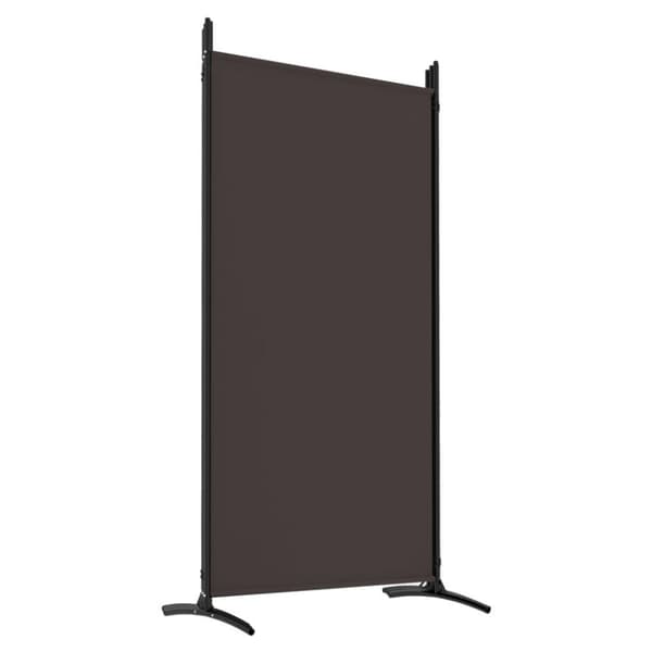 vidaXL Romdeler med 6 paneler brun 520x180 cm stoff
