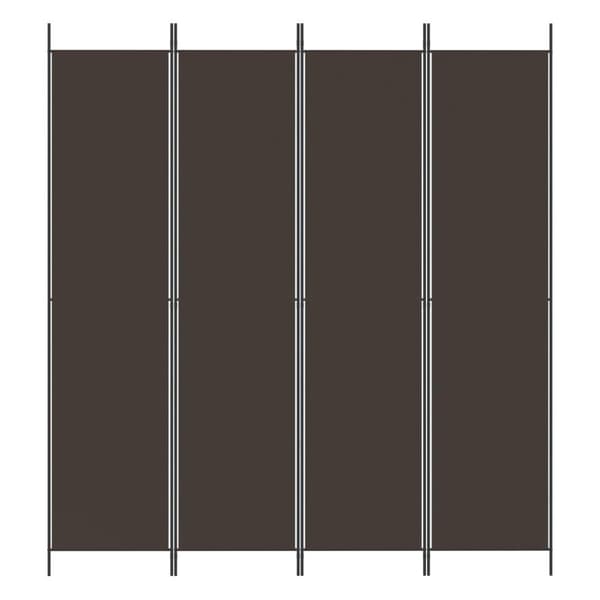 vidaXL Rumsavdelare 4 paneler brun 200x220 cm tyg