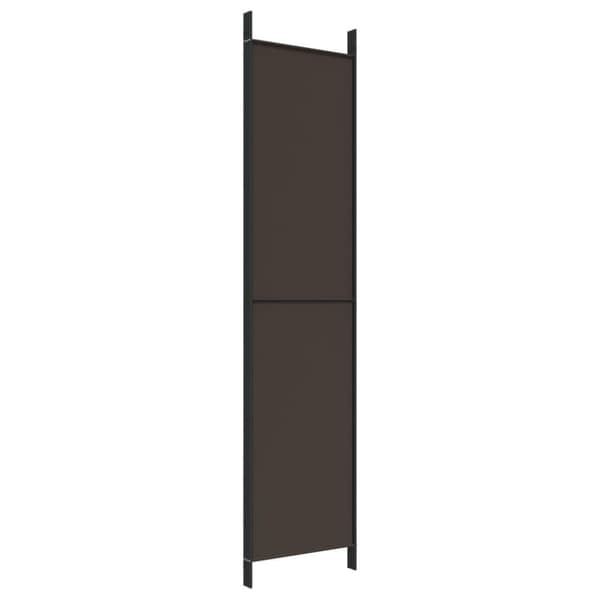 vidaXL Rumsavdelare 4 paneler brun 200x220 cm tyg
