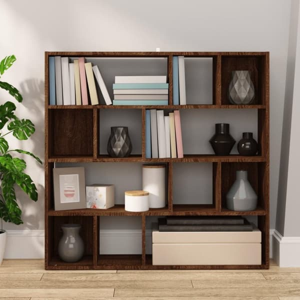 vidaXL bogreol/rumdeler 105x24x102 cm brun egetræsfarve