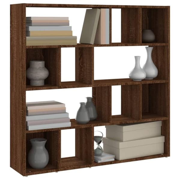 vidaXL bogreol/rumdeler 105x24x102 cm brun egetræsfarve