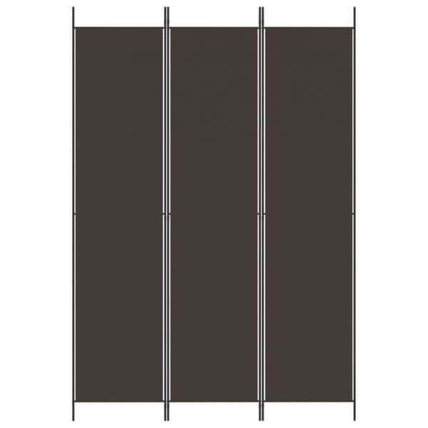 vidaXL 3-panels rumdeler 150x220 cm stof brun