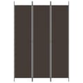 Miniatyrbillede 3 af 10: vidaXL 3-panels rumdeler 150x220 cm stof brun