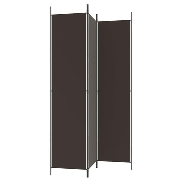 vidaXL 3-panels rumdeler 150x220 cm stof brun