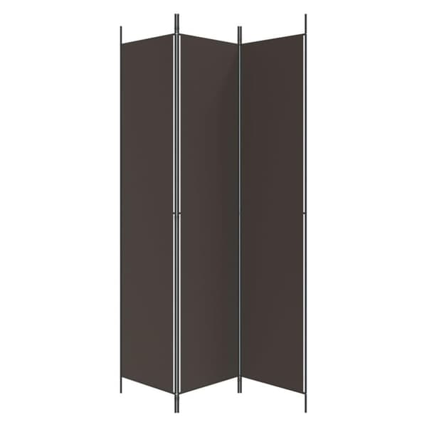 vidaXL 3-panels rumdeler 150x220 cm stof brun