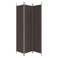 Miniatyrbillede 5 af 10: vidaXL 3-panels rumdeler 150x220 cm stof brun
