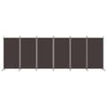 Miniatyrbillede 3 af 10: vidaXL 6-panels rumdeler 520x180 cm stof brun