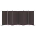 Miniatyrbillede 4 af 10: vidaXL 6-panels rumdeler 520x180 cm stof brun