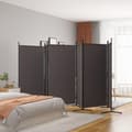 Miniatyrbillede 9 af 10: vidaXL 6-panels rumdeler 520x180 cm stof brun