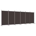 Miniatyrbillede 1 af 10: vidaXL 6-panels rumdeler 520x180 cm stof brun