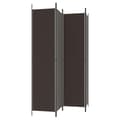 Miniatyrbillede 4 af 10: vidaXL 4-panels rumdeler 200x220 cm stof brun