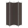 Miniatyrbillede 5 af 10: vidaXL 4-panels rumdeler 200x220 cm stof brun